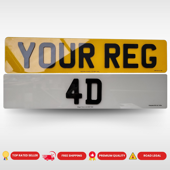 4d Acrylic 3mm Black Letters road legal number plate maker in Leigh, Bolton, Warrington Pair of number plates for car/van/trailer Number plates made while u wait