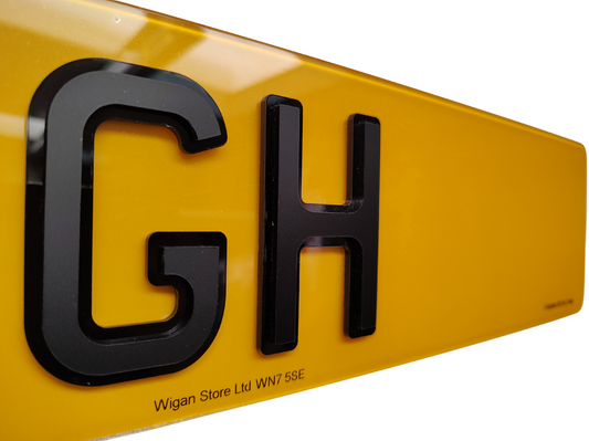 HEX/ Lambo Road Legal Number Plate in Lower Gloss Upper Matte Pyramid Wigan number plate maker, number plate supplier, number plate bulk wholesale supplier