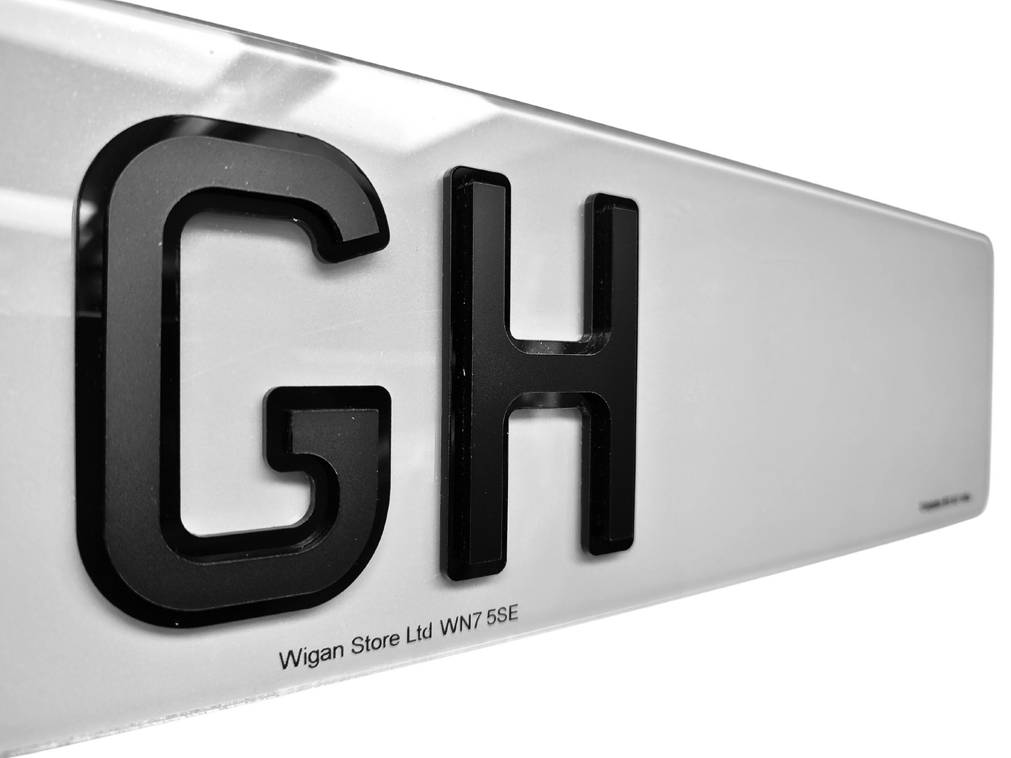 HEX/ Lambo Road Legal Number Plate in Lower Gloss Upper Matte Pyramid Wigan number plate maker, number plate supplier, number plate bulk wholesale supplier