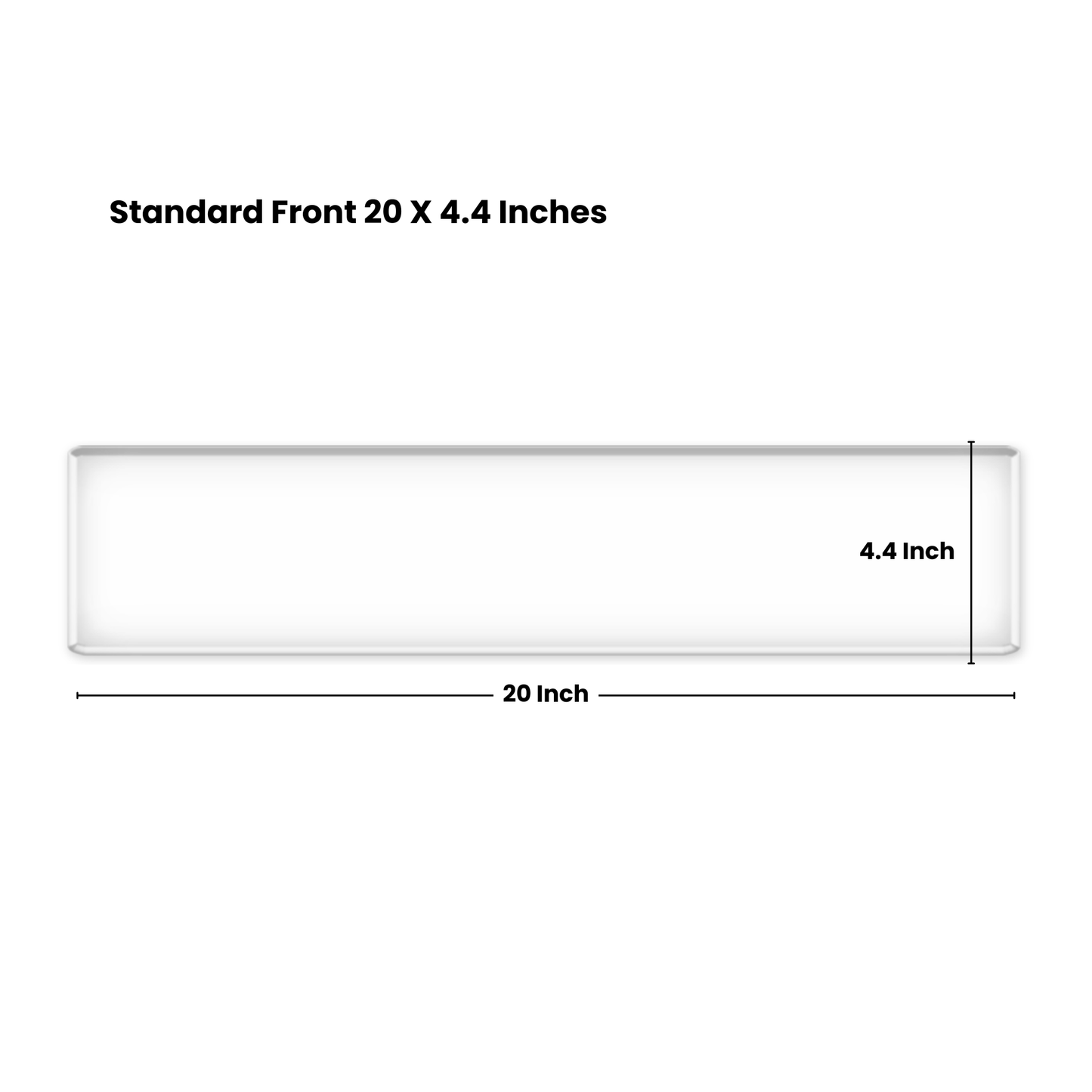 Pair of Standard Front and 11"x8" Rear Plate 4x4 in 3D, 4D, GHOST, 4D Matte, 4D Matte Ghost