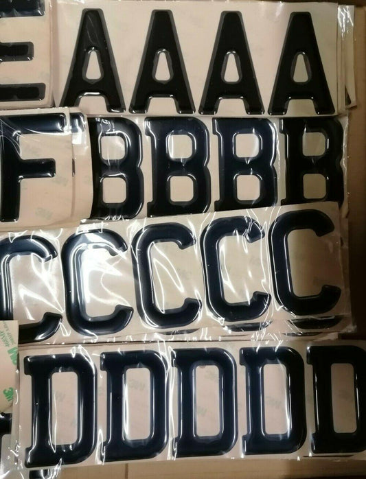 3D Gel Letters for Number Plates SET OF 350 LETTERS - Leigh Number Plates