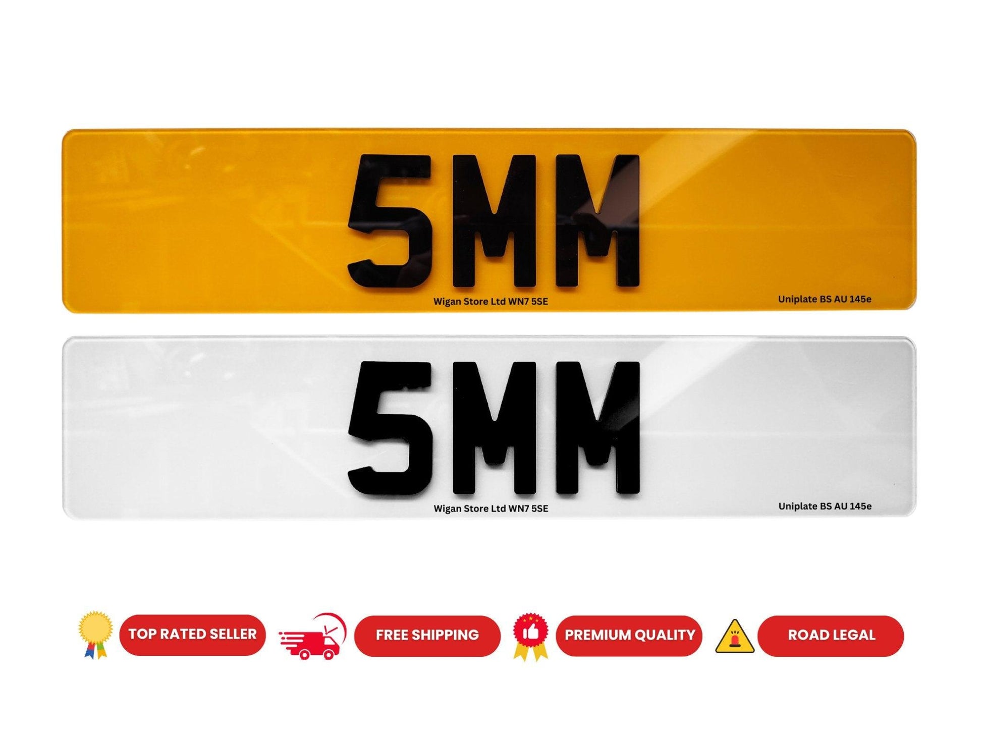 Pair of 4d 5mm acrylic number plate maker in Leigh www.leighnumberplates.com
