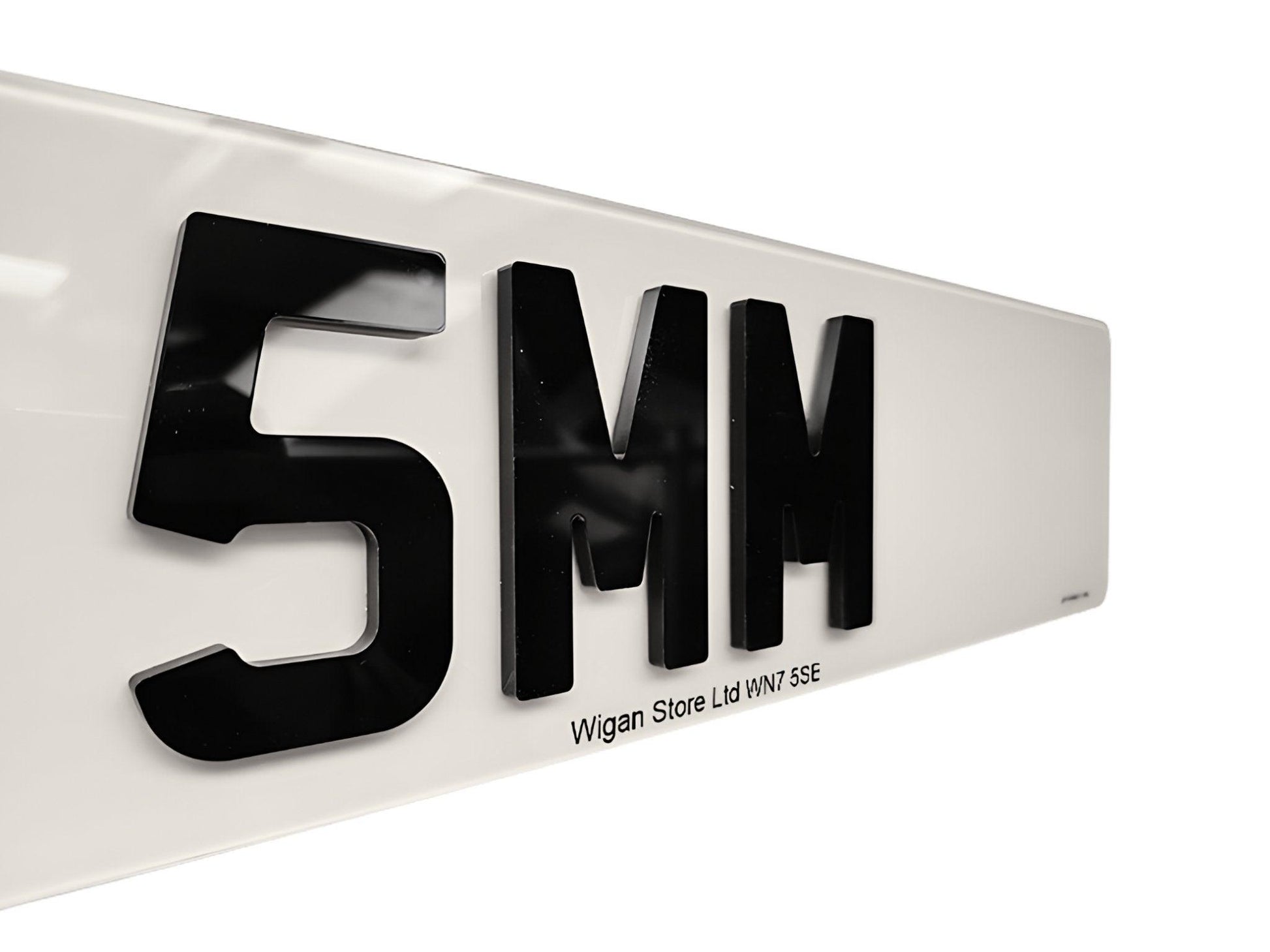 Front 4d 5mm acrylic number plate maker in Leigh www.leighnumberplates.com