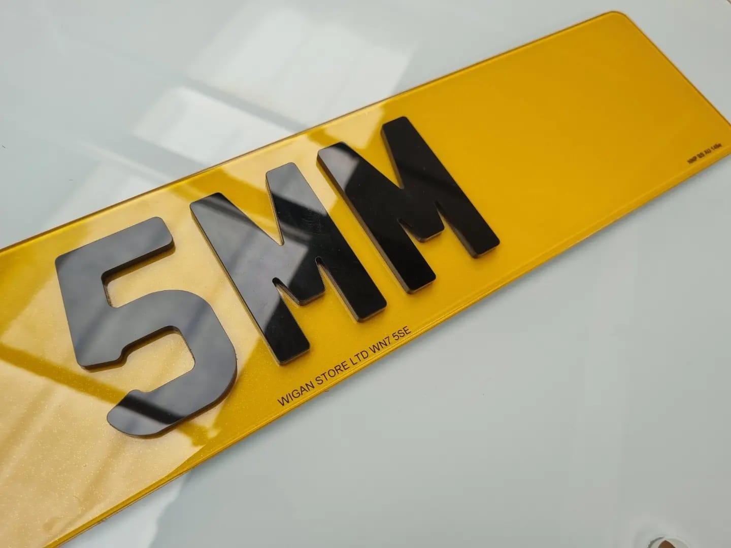 Rear 4d 5mm acrylic number plate maker in Leigh www.leighnumberplates.com