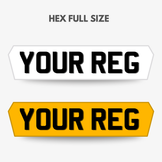 HEX/ Lambo Road Legal Number Plate in Matte Lower Gloss Upper Pyramid Wigan number plate maker, number plate supplier, number plate bulk wholesale supplier