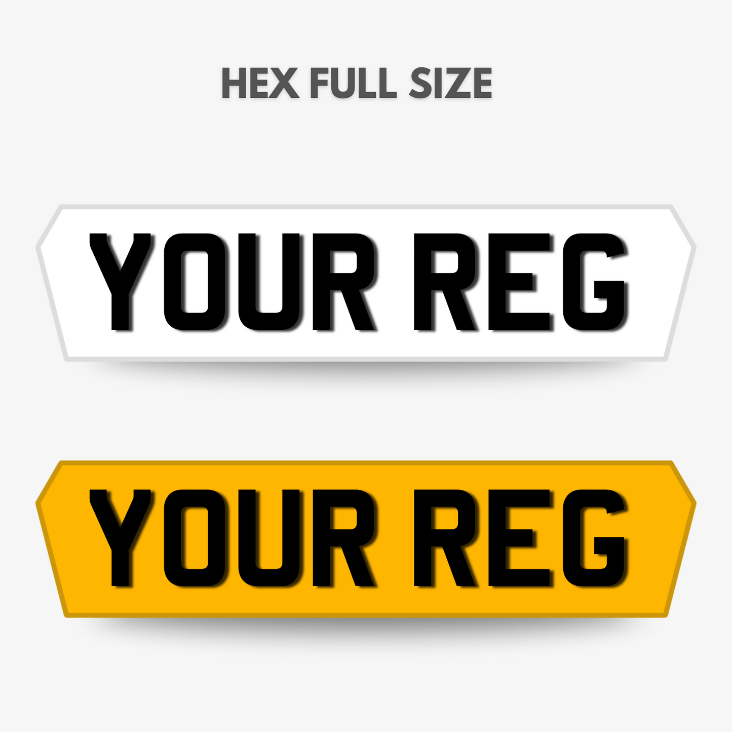 HEX/ Lambo Show Plate in Gloss Inner Matte Outline Ghost    Wigan number plate maker, number plate supplier, number plate bulk wholesale supplier