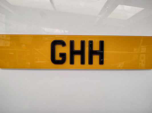 Matte lower gloss upper Pyramid , Leigh, Bolton, Wigan number plate maker, number plate supplier, number plate bulk wholesale supplier