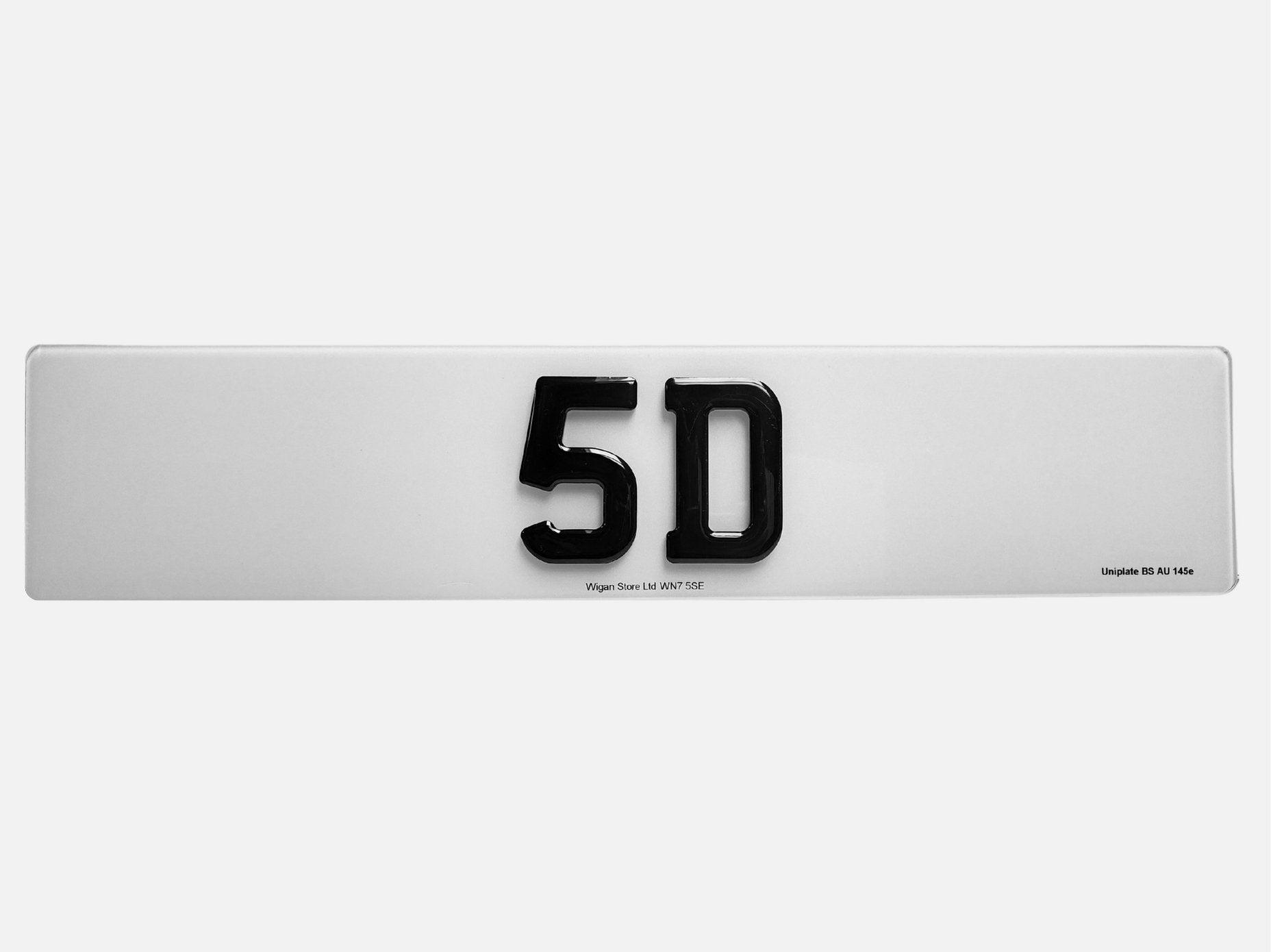 Pair of 4D Acrylic PLUS 3D Gel ON TOP Number Plates, Gloss Black, Road Legal Plates - Leigh Number Plates