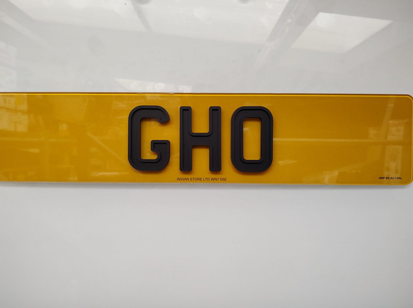 Matte inner matte outline ghost , Leigh, Bolton, Wigan number plate maker, number plate supplier, number plate bulk wholesale supplier